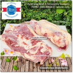 Beef BRISKET PE (Point End) frozen for smoke soup tongseng rawon semur Australia TEYS portioned 1/4 cut +/- 1.5kg (price/kg)